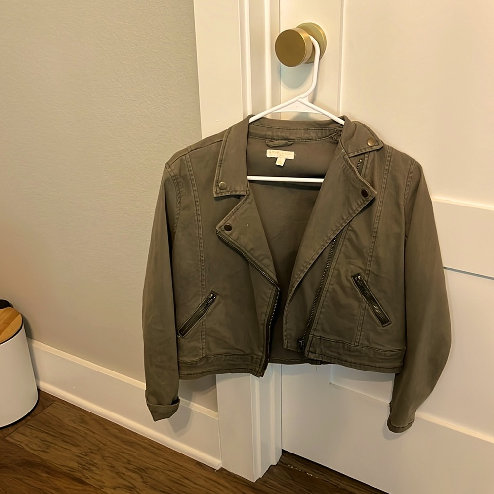 Chelsea&Violet Girls Olive Green Jean Jacket.